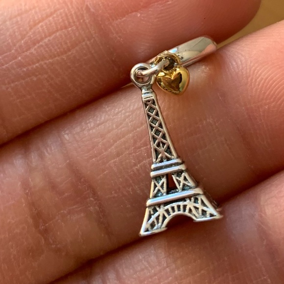 NWOT Eiffel Tower Paris Pendant Dangle Charm Sterling Silver 925 - Picture 4 of 9